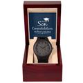 To My Son, Congratulations on Your Graduation Wooden Watch