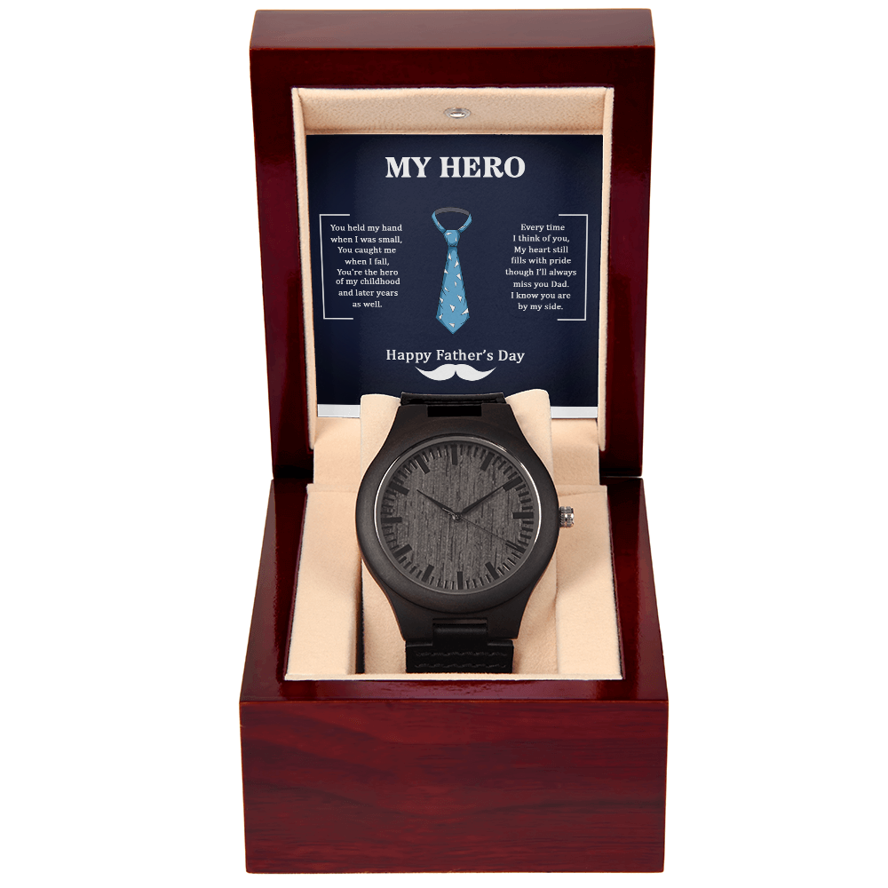 Dad, My Hero Happy Father’s Day Wooden Watch