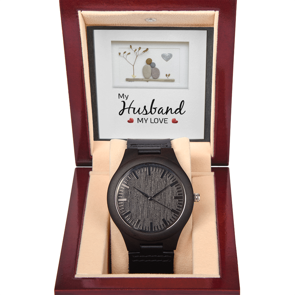My Husband, My Love Wooden Watch