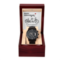 Happy Anniversary, My Bicycle Partner Black Chronograph Watch