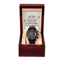 To My Son, One of a Kind Black Chronograph Watch