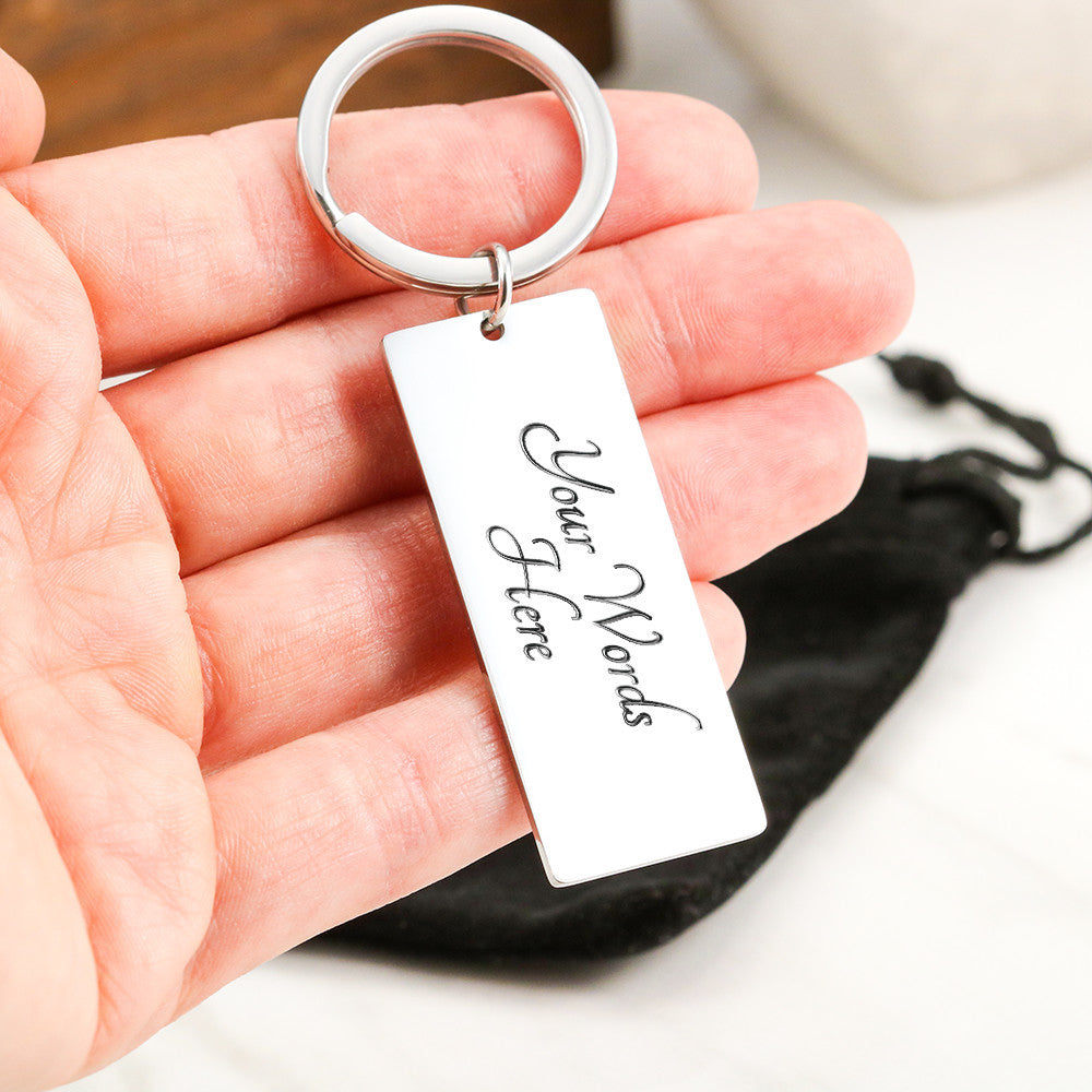 I Love You Dad – Thank You Engraved Keychain