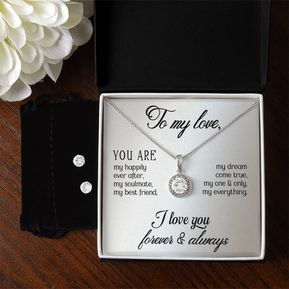 To My Love, Happily Ever After Eternal Hope Necklace & Earring Set