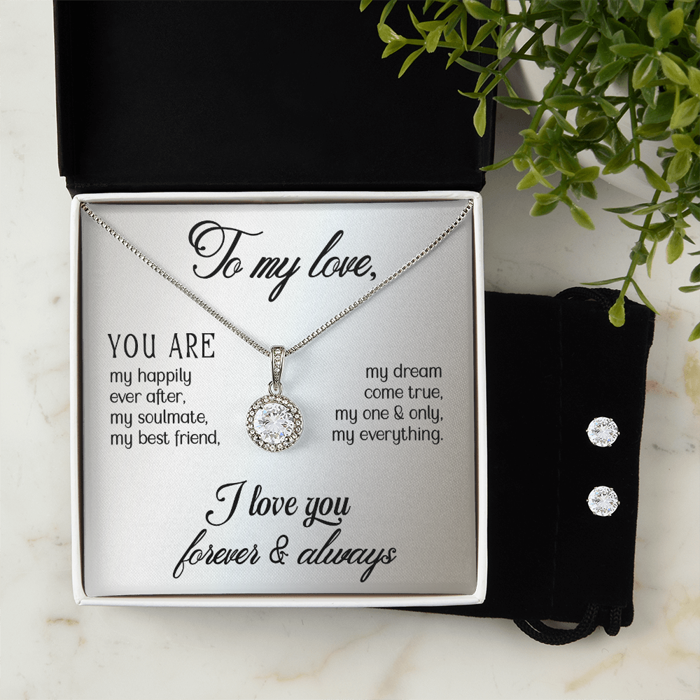 To My Love, Happily Ever After Eternal Hope Necklace & Earring Set