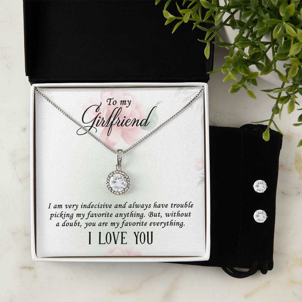 To My Girlfriend, My Favourite Everything Eternal Hope Necklace & Earring Set