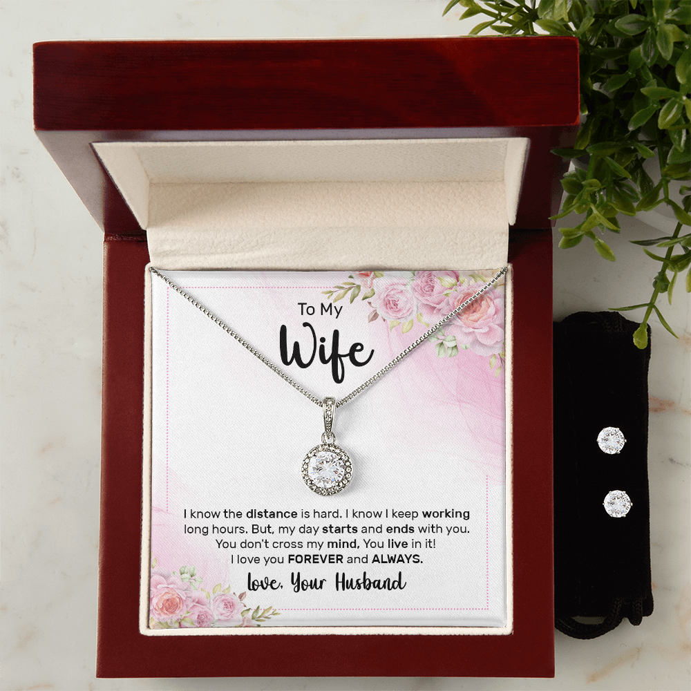 To My Wife Eternal Hope Necklace & Earring Set