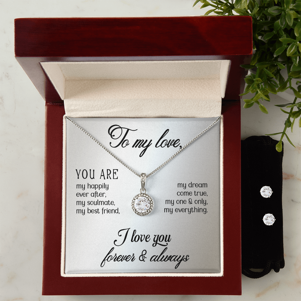 To My Love, Happily Ever After Eternal Hope Necklace & Earring Set