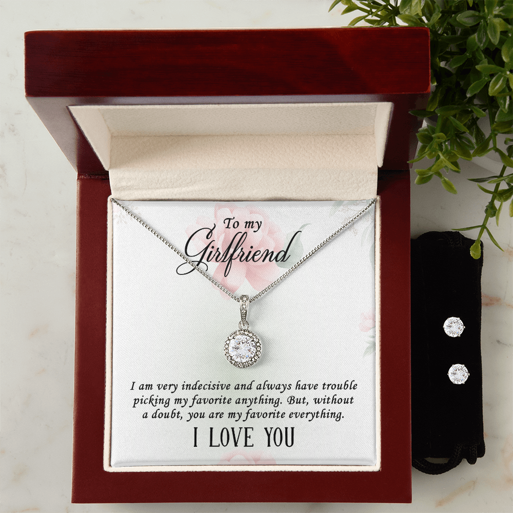 To My Girlfriend, My Favourite Everything Eternal Hope Necklace & Earring Set