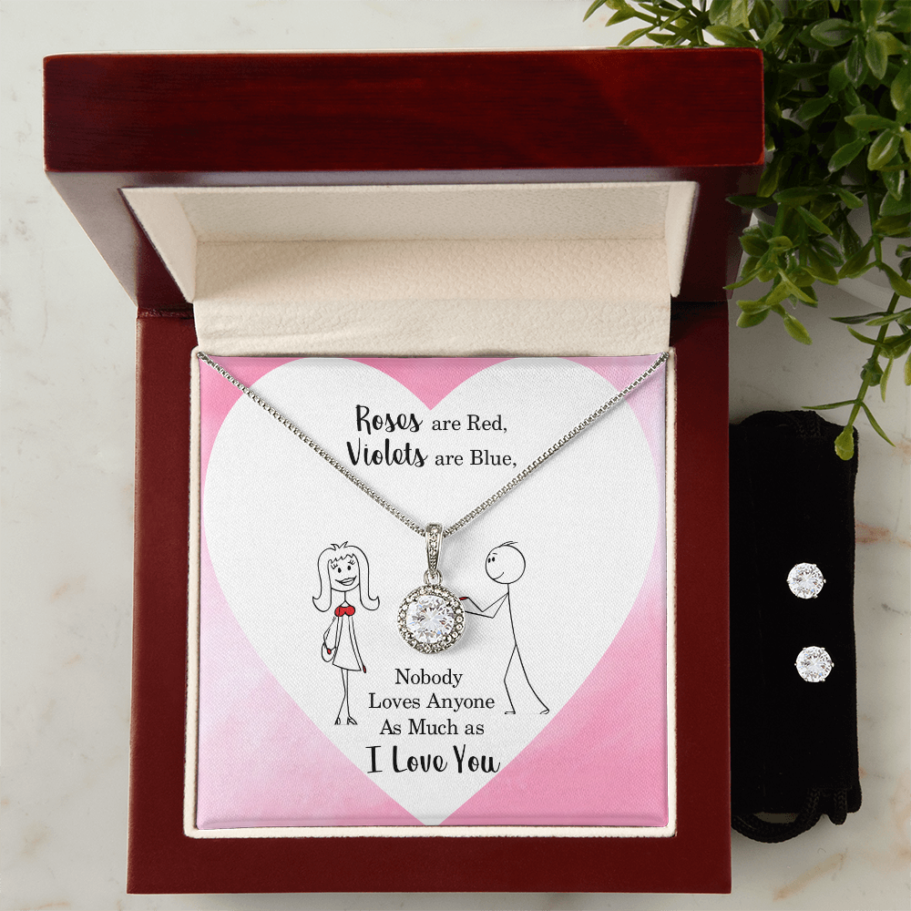 Roses Are Red, I Love You Eternal Hope Necklace & Earring Set