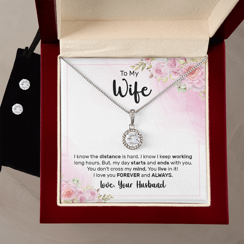 To My Wife Eternal Hope Necklace & Earring Set