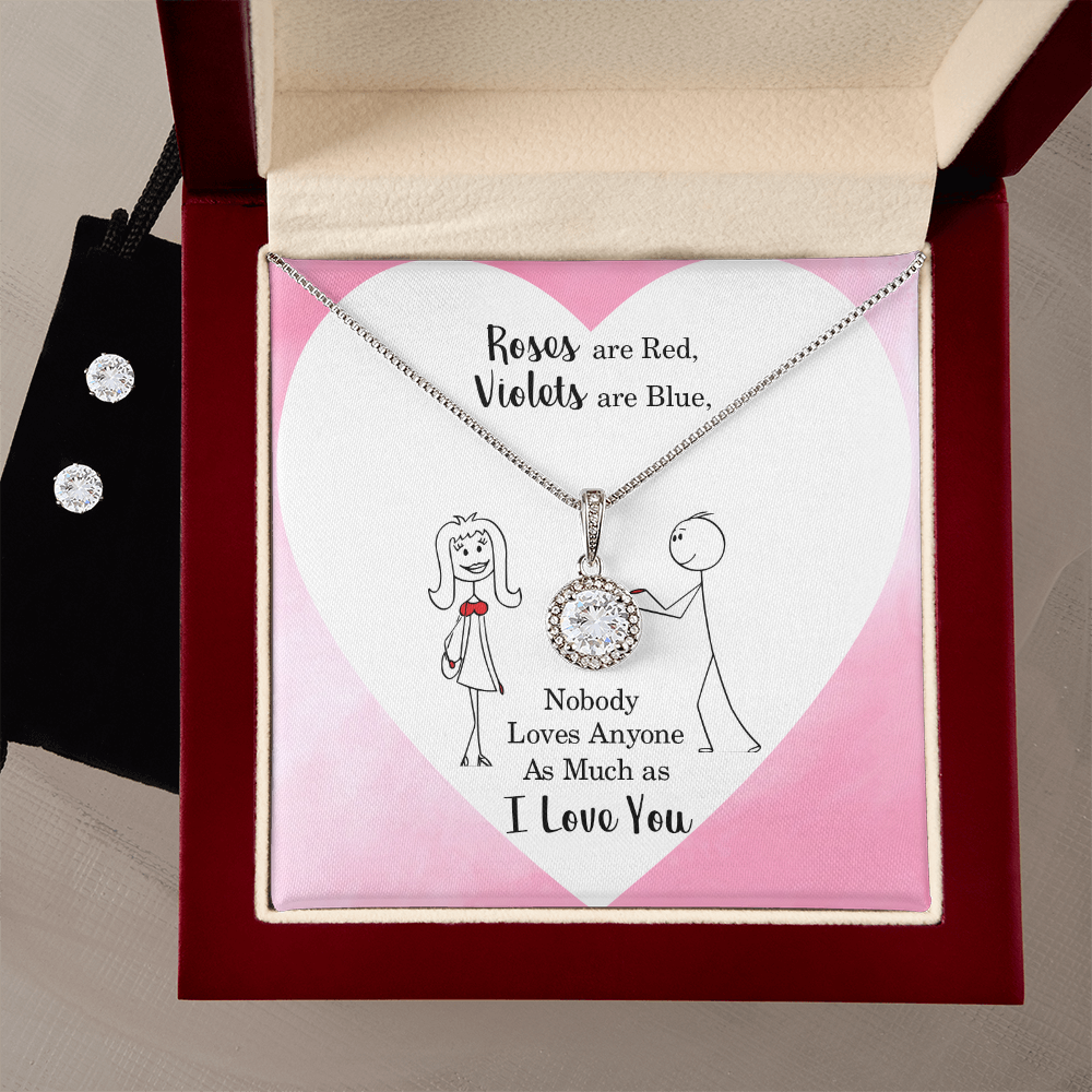 Roses Are Red, I Love You Eternal Hope Necklace & Earring Set