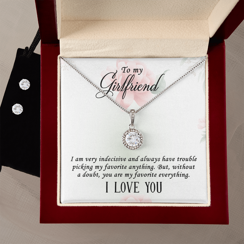 To My Girlfriend, My Favourite Everything Eternal Hope Necklace & Earring Set