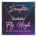 To My Beautiful Daughter Fly High Custom Name Necklace