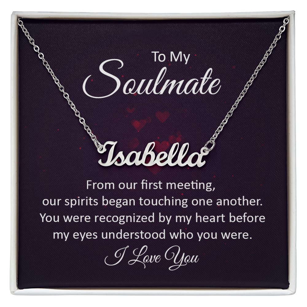 To My Soulmate Custom Name Necklace