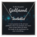 To My Beautiful Girlfriend You Won't Face Them Alone Custom Name Necklace