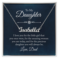 To My Daughter Love Dad Custom Name Necklace