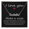 I Love You Make a Wish Custom Name Necklace