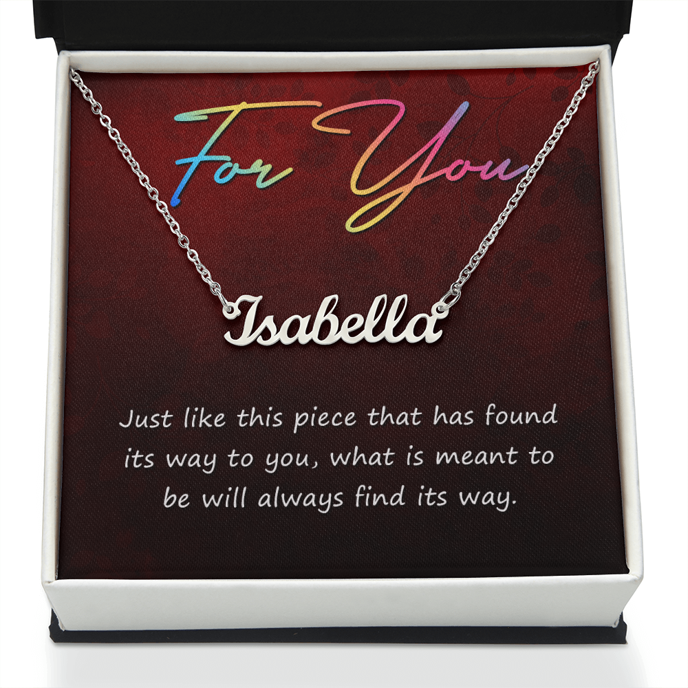 For You What Is Meant to Be Custom Name Necklace