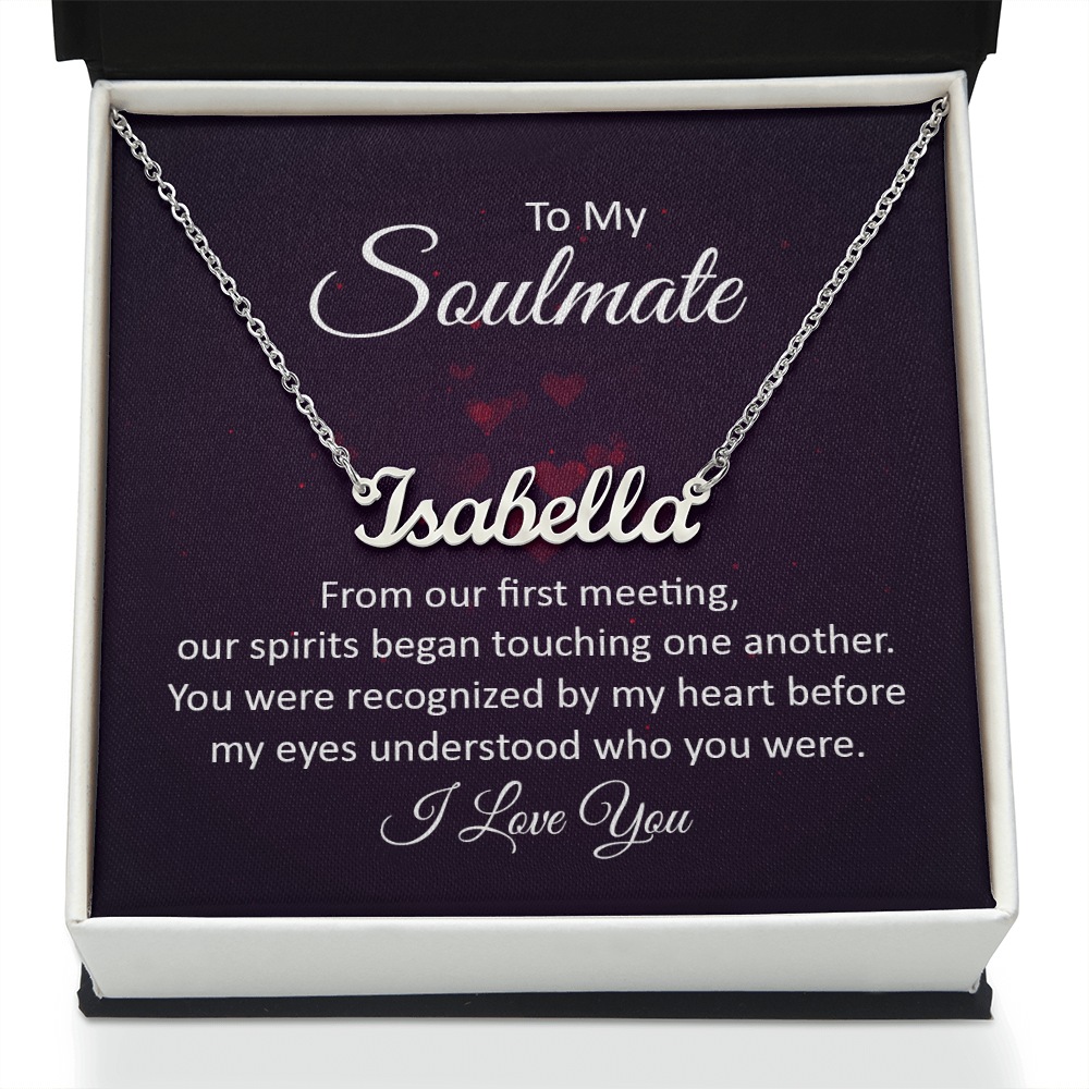 To My Soulmate Custom Name Necklace