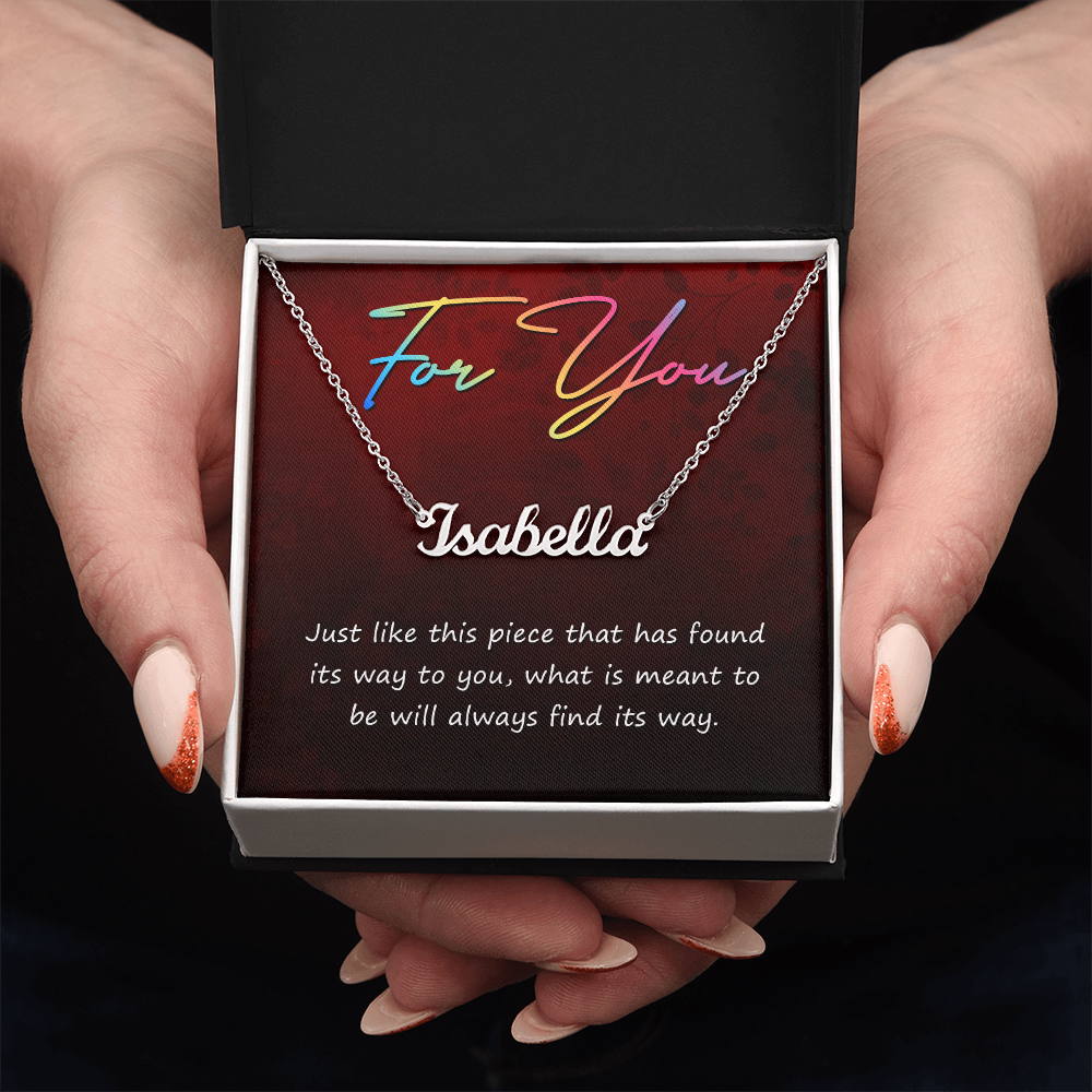 For You What Is Meant to Be Custom Name Necklace