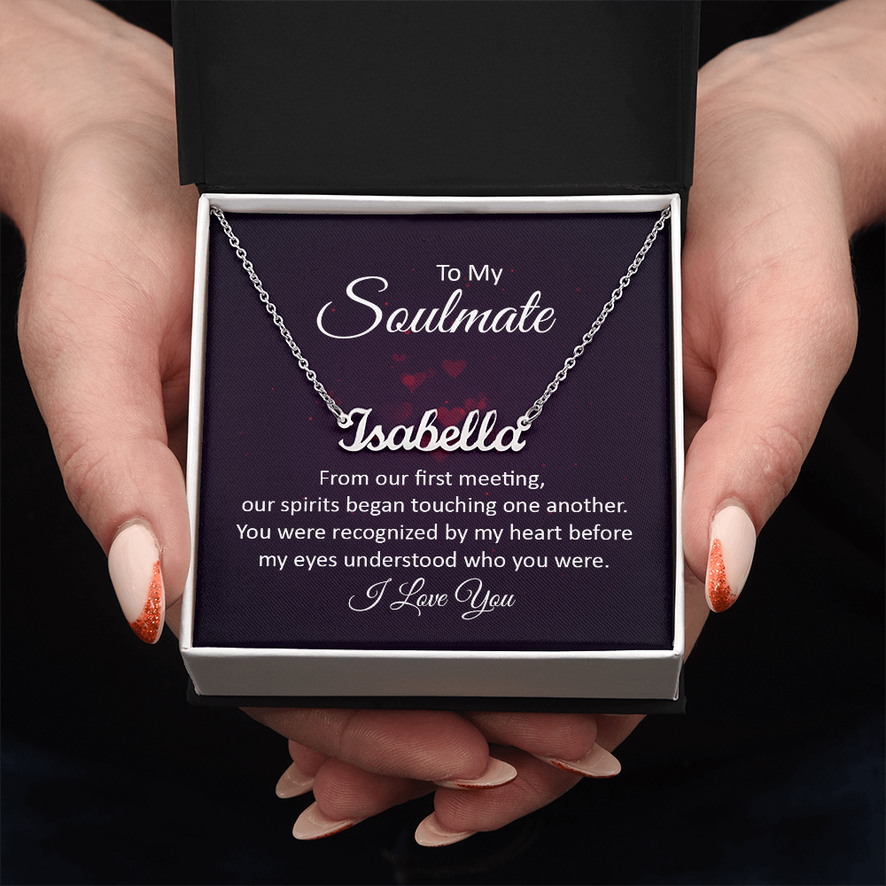 To My Soulmate Custom Name Necklace