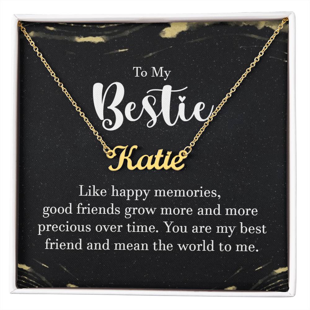 To My Bestie Precious Memories Custom Name Necklace