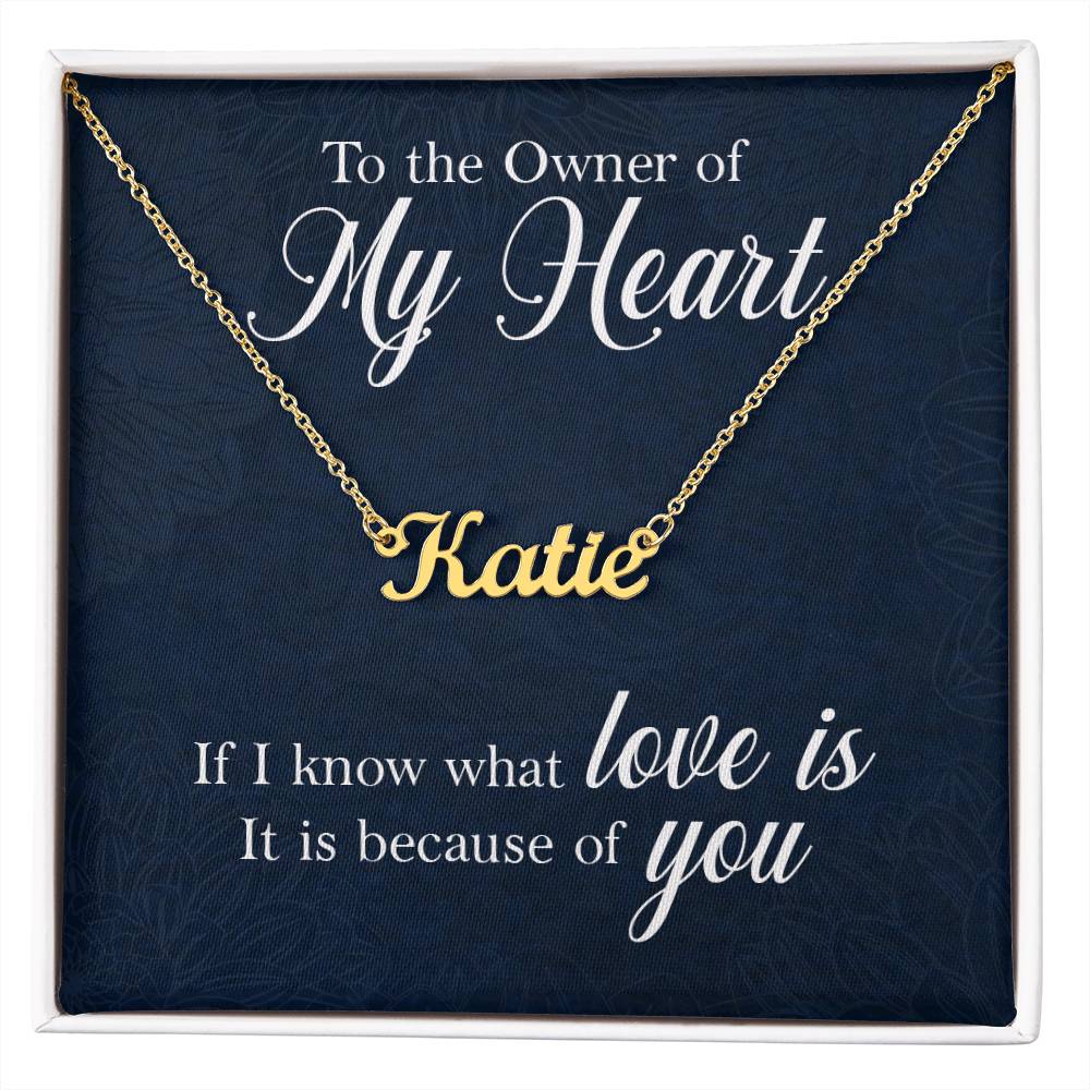 To the Owner of My Heart Custom Name Necklace