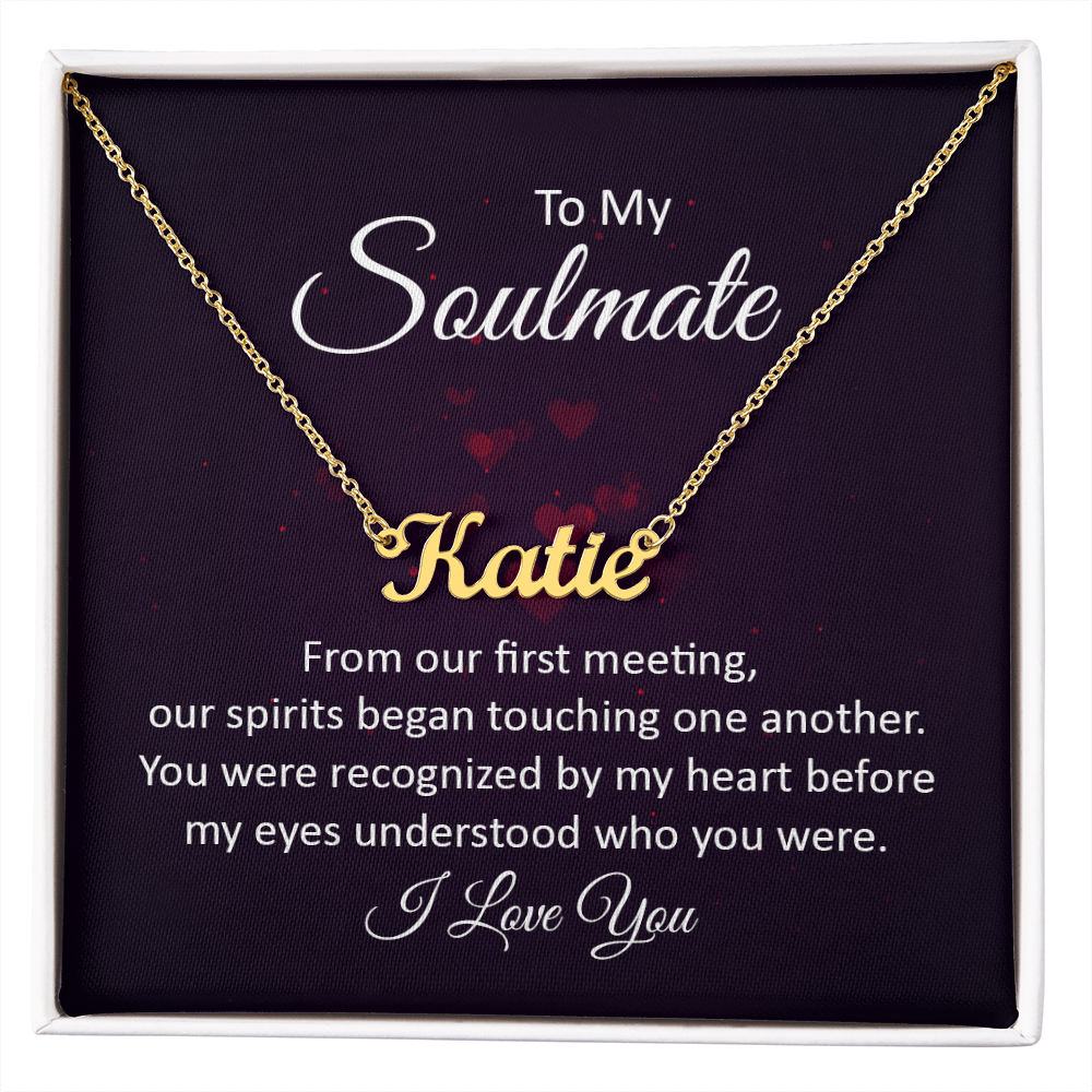 To My Soulmate Custom Name Necklace