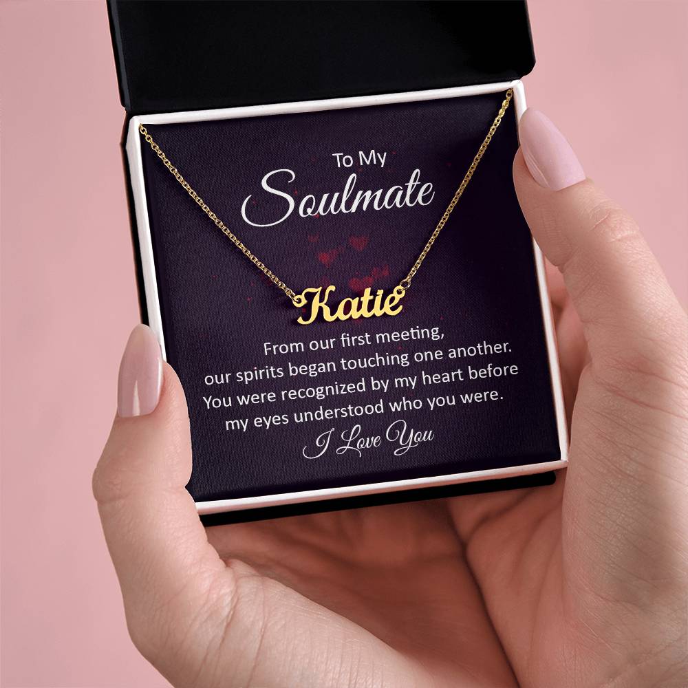 To My Soulmate Custom Name Necklace