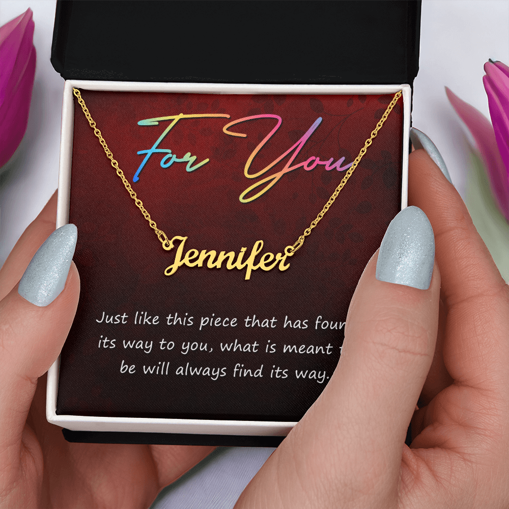 For You What Is Meant to Be Custom Name Necklace