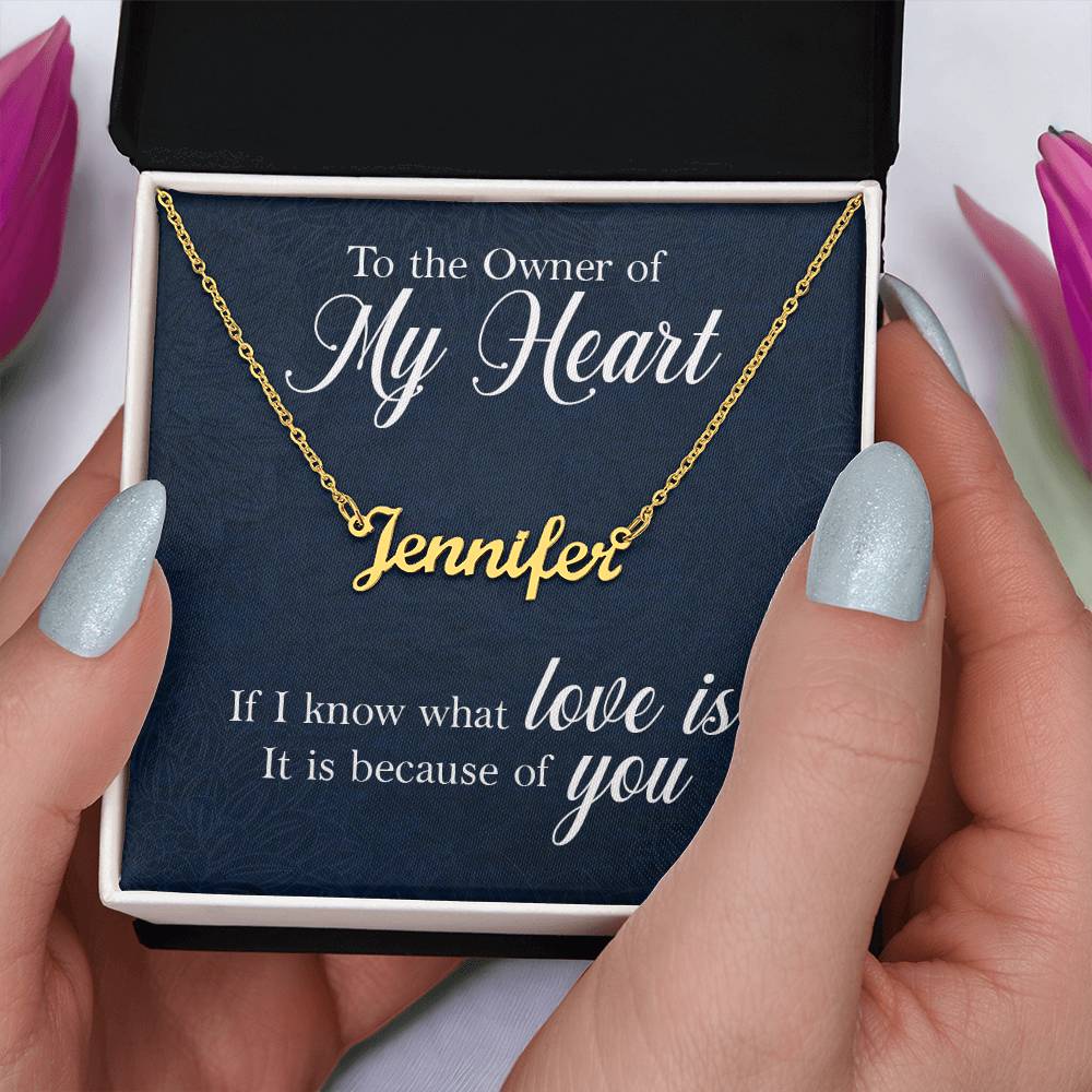 To the Owner of My Heart Custom Name Necklace