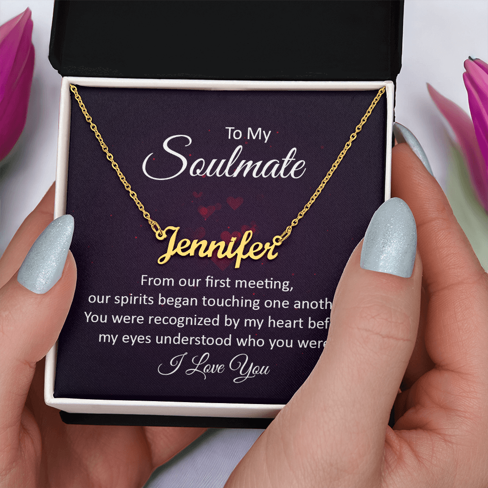 To My Soulmate Custom Name Necklace