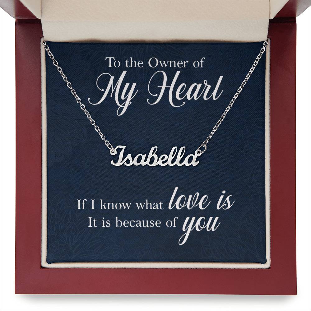 To the Owner of My Heart Custom Name Necklace