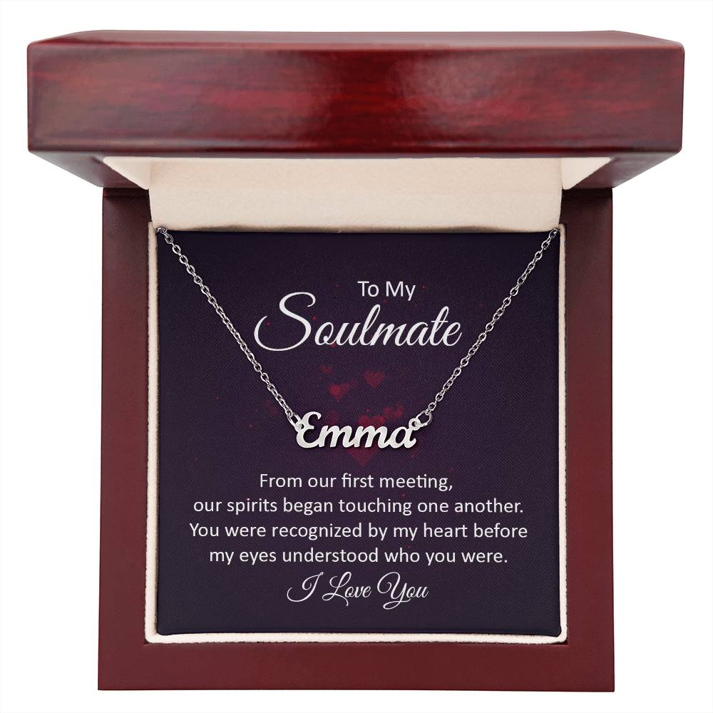 To My Soulmate Custom Name Necklace