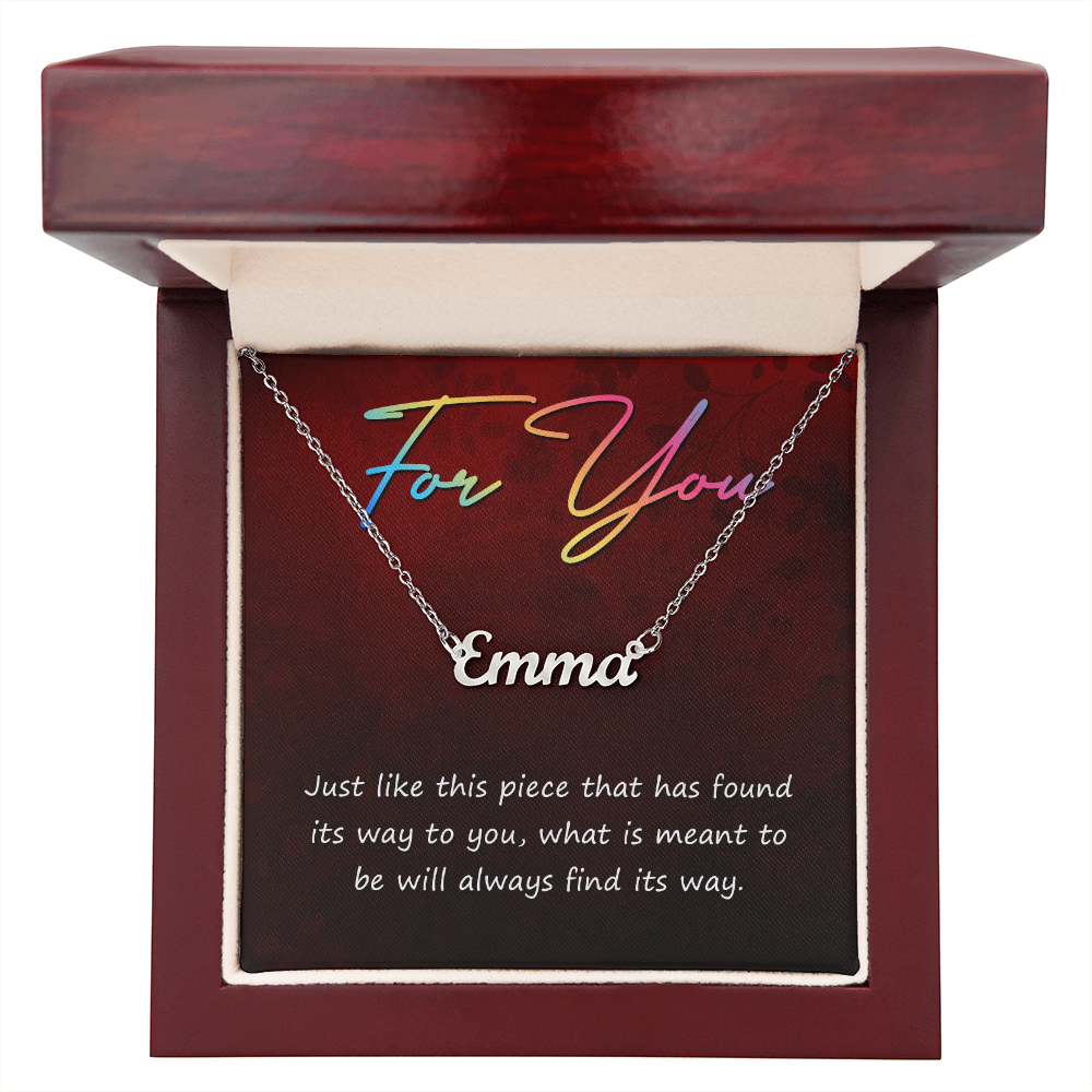 For You What Is Meant to Be Custom Name Necklace