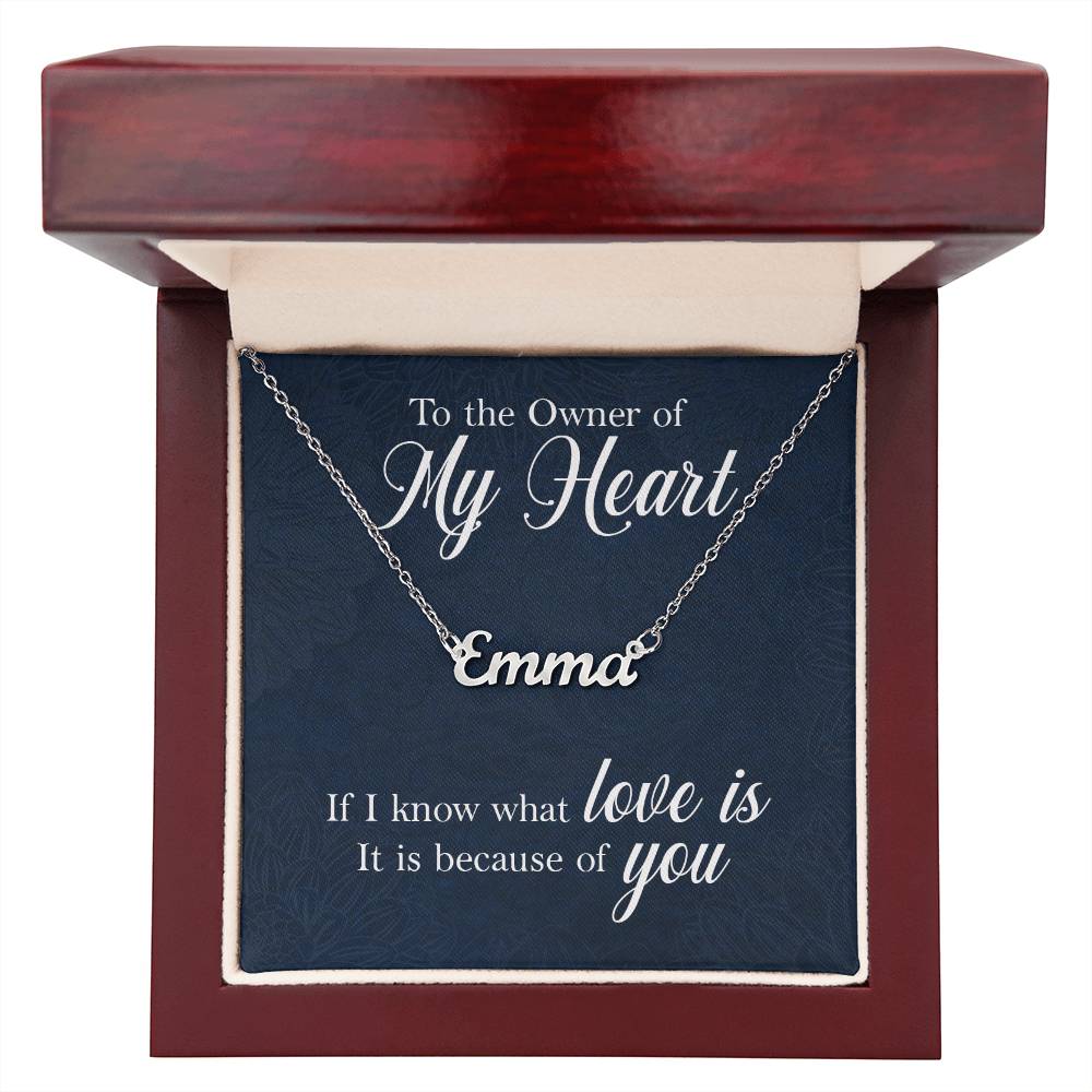 To the Owner of My Heart Custom Name Necklace