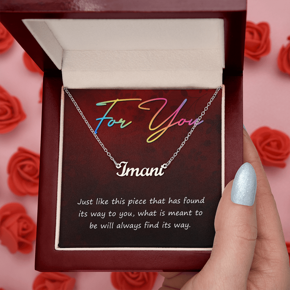 For You What Is Meant to Be Custom Name Necklace