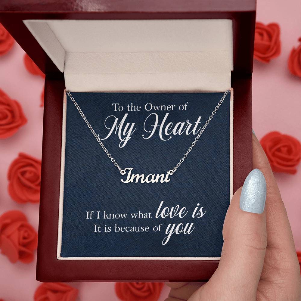 To the Owner of My Heart Custom Name Necklace