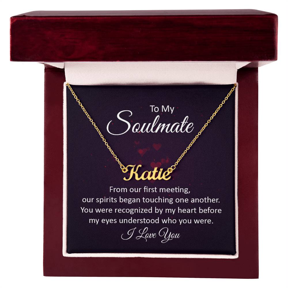 To My Soulmate Custom Name Necklace