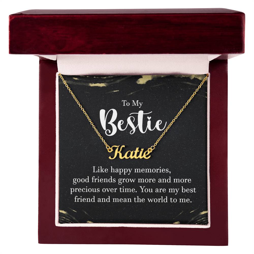 To My Bestie Precious Memories Custom Name Necklace