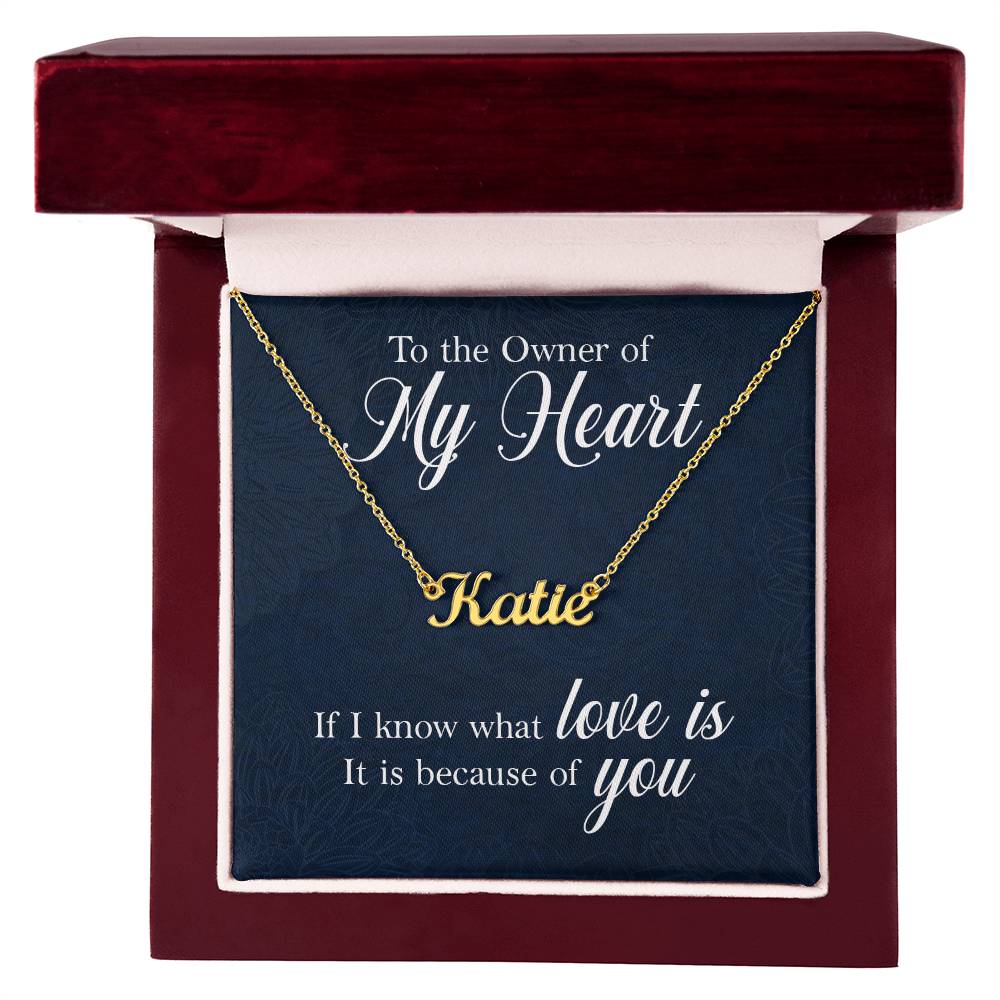 To the Owner of My Heart Custom Name Necklace