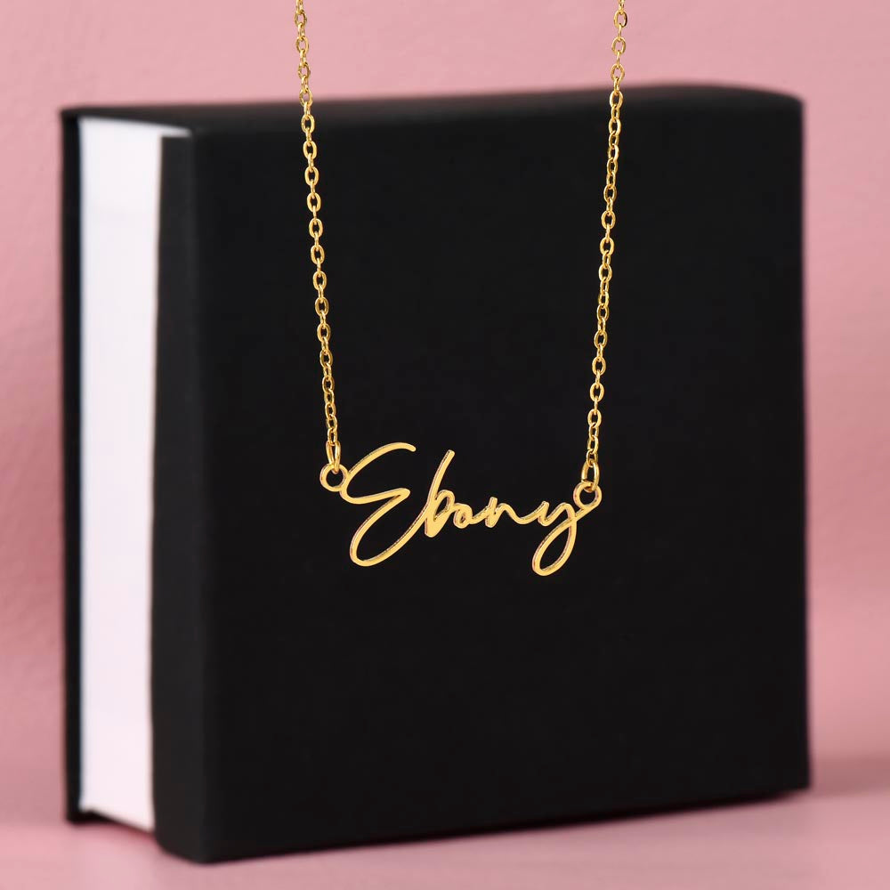 To My Wife Signature Name Necklace