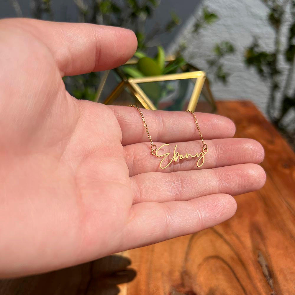 To My Wife Signature Name Necklace