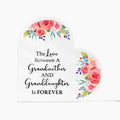 Grandmother and Granddaughter Forever Acrylic Heart Block