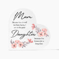 Mum and Daughter Forever Acrylic Heart Block