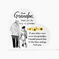 Dear Grandpa, Thank You for Being My Grandpa Acrylic Heart Block