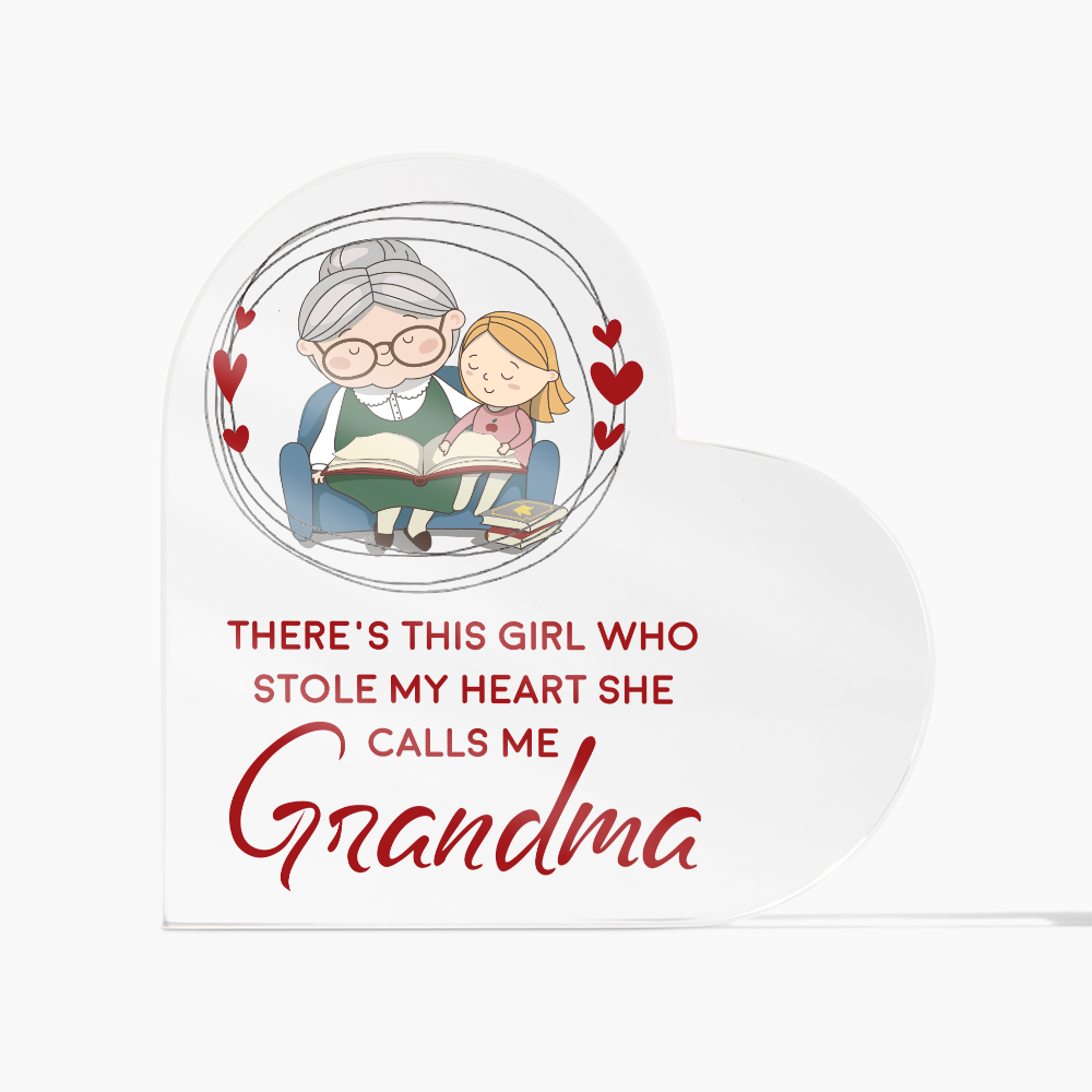 She Calls Me Grandma Acrylic Heart Block