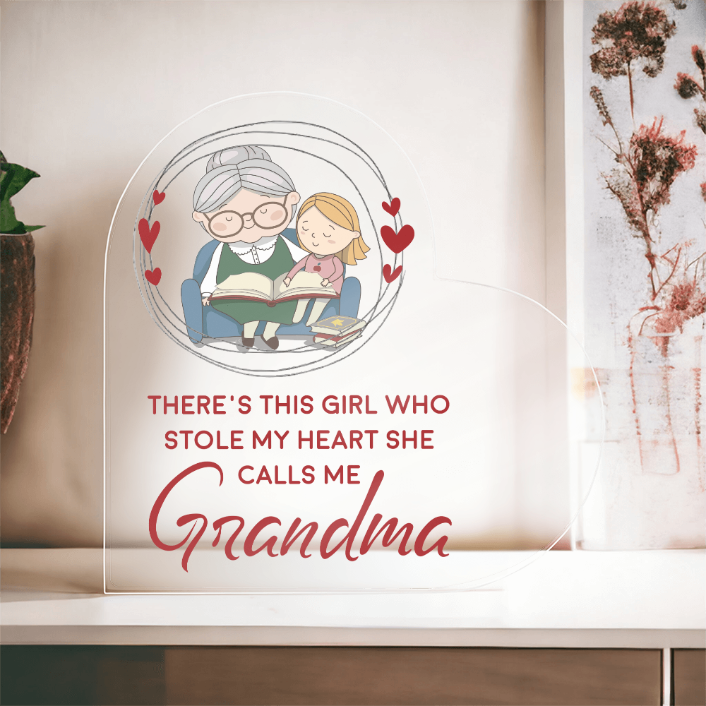 She Calls Me Grandma Acrylic Heart Block