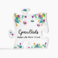 Grandkids Make Life More Grand Personalised Acrylic Puzzle Plaque