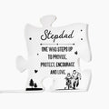 Stepdad One Who Steps Up Acrylic Puzzle Plaque